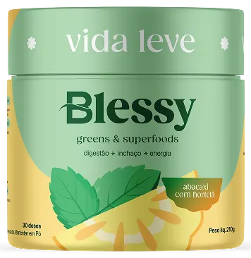 Pote de Blessy greens abacaxi com hortelã 🍍